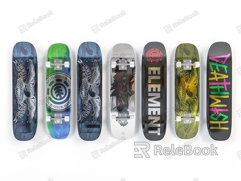 Modern skateboard home decoration skateboard beauty Chen pendant model