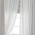 Modern Light Gray Curtains With White Sheer Panels And Floor Length Design