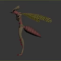 Fantasy Alien Creature Character With Unique Head Design And Wing Like Appendages