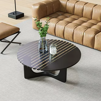 Modern Retro Coffee Table Middle Style Tea Table Ornaments 3d model