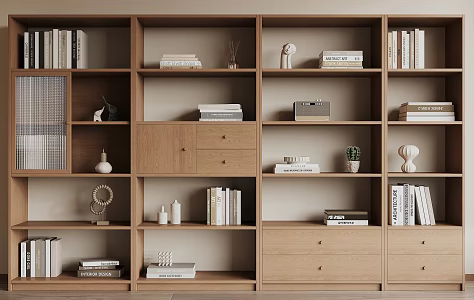Modern bookcase 3d model