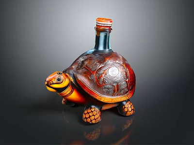 Turtle Wine Pot Wine Pot Iron Pot Iron Wine Pot Realistic Container 3d model