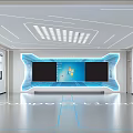 Spacious Modern School Classroom With Large Interactive Screen And Advanced Tech Features 3d model