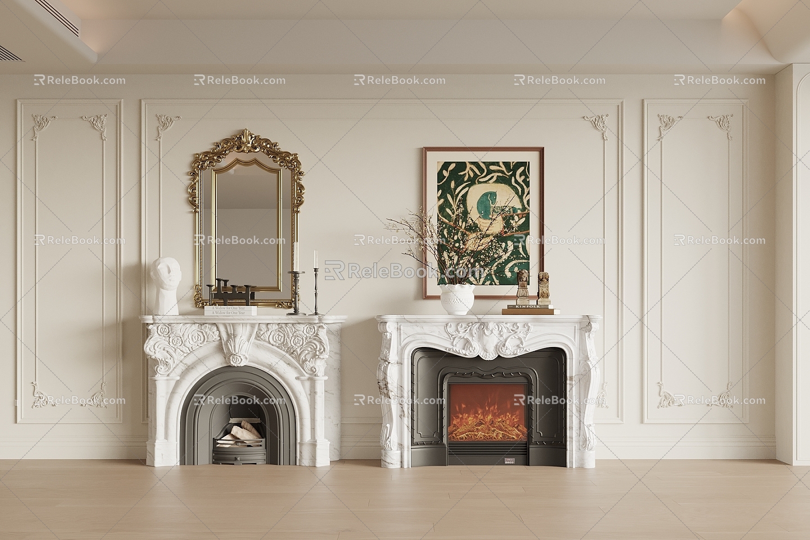 French Fireplace 3d model