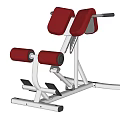 Leg Extension Fitness Machine With Red Padded Seats And Metal Frame For Gym Training