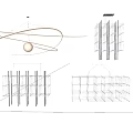 Various Styles Of Modern Chandelier With Curved Metal Lines And Linear White Structures
