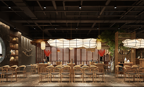 Japanese Restaurant 3d model