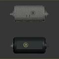 Two Design Types Of Household Appliance Components With Transparent Grid And Black Cylindrical Bodies
