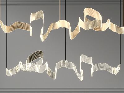 Modern special-shaped chandelier creative art streamer chandelier main lamps model