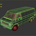 Classic Gray Cargo Van With Sleek Exterior Design And Smooth Surface 3d model