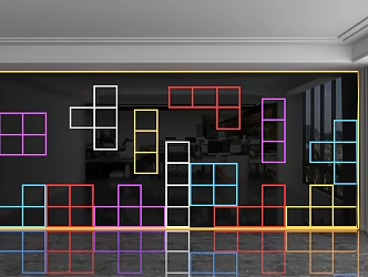 Modern background wall 3d model