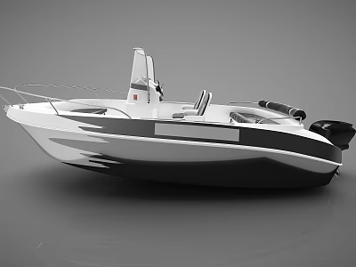 Modern style boat 3d model Modern style boat 3d model