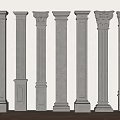 Roman Column Stigma Gypsum Column Square Column 3d model