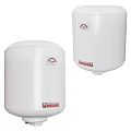 White Cylindrical Electric Water Heaters For Home Daily Use With Brand Logo