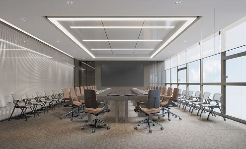 Modern Meeting Room Meeting Table and Chair 3d model