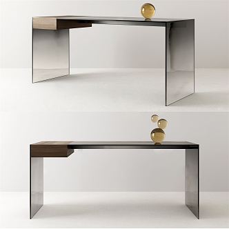 Modern Desk Acrylic Desk 3d model