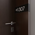 Hotel entry door sliding door 3d model