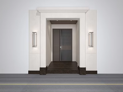 Home villa door head marble 3d model