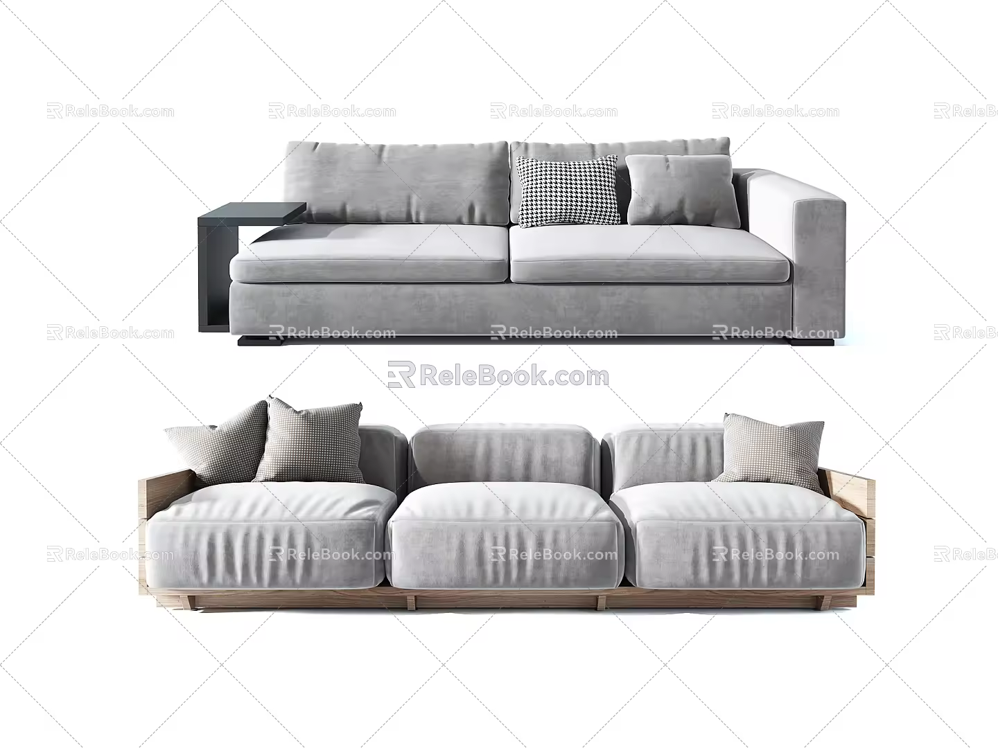 Modern Combination Sofa Double Sofa 3d model