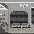 Modern Clothing Store Interior With Mannequins In Dresses And Wooden Display Racks