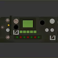 Military Weapon Control Unit With Green Casing Display Screen Buttons And Indicator Light