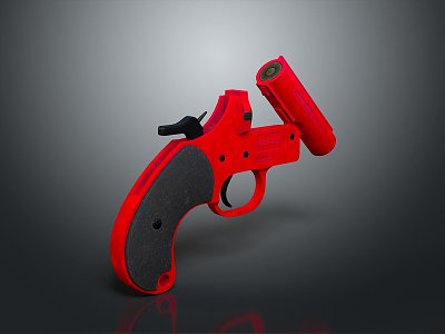 Signal gun starting gun signal flare pistol semi-automatic pistol automatic pistol modern weapon hot weapon 3d model