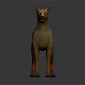 Mythical Creature Game Movie Character With Brown Yellow Skin Rough Texture Fierce Eyes Standing Pose
