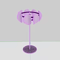 Modern Minimalist Floor Lamp With White Petal Shade And Black Stand Base