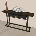 New Chinese Style Duan Jing Desk Entrance Desk Duan Jing Desk 3d model