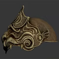 Ancient Golden Mask With Intricate Carvings And Ornate Decorative Patterns