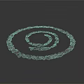 Gray Small Square Spiral Design Decorative Household Item For Home Decor