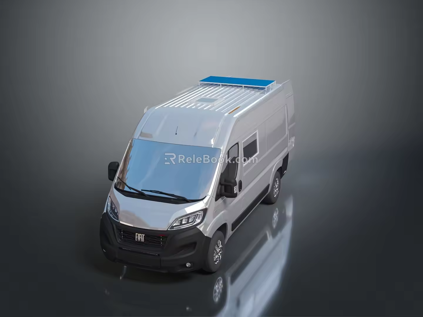 minibus minivan driverless bus school bus van box car 3d model