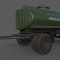 Green Industrial Tanker Truck With Large Tires Liquid Storage And Side Ladder
