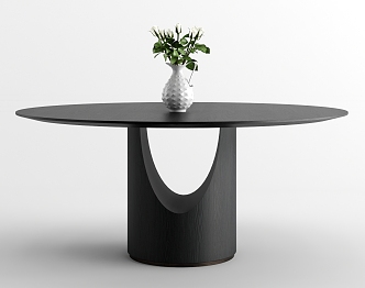 Quiet Table Round Table Round Table Log Table 3d model