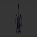Fantasy Role And Creature 3D Model With Cat Like Body And Extended Tentacles