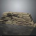Stacked Heavy Duty Sandbags For Home Emergency Preparedness And Flood Protection