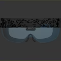 Modern VR Headset With Blue Lenses And Ergonomic Design For Virtual Reality