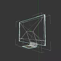 Modern Sleek Desktop Monitor With Black Screen And White Stand Design
