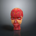 Medical Device 3D Head Anatomical Model Showing Detailed Vascular Structure For Medical Education