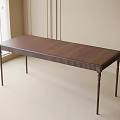 French Dining Table Desk Tea Table 3d model