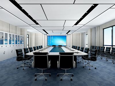 Modern Conference Room 3d model