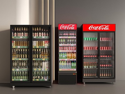 Refrigerator Cabinet Fresh-keeping Cabinet Freezer Display Cabinet Beverage Cabinet Wine Cabinet 3d model