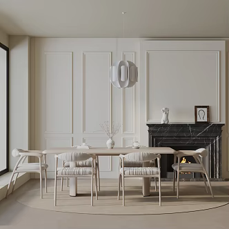 Modern table combination 3d model