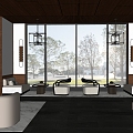 Reception Rest Area Negotiation Area 3d model