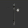 Old-fashioned street lamp industrial street lamp wall clock street lamp 3d model