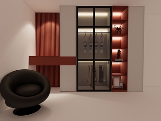 Modern Bedroom Wardrobe Superior 3d model