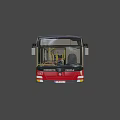 Red And Black 42 International Line Bus Connects People In City Transport