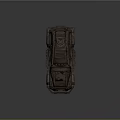 Rugged Armored Military Vehicle With Metal Exterior Roof Rack And Large Tires