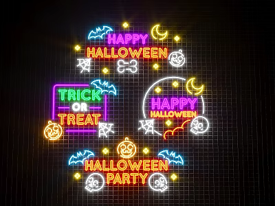 Modern Decorative Light Bar Neon Halloween 3d model Modern Decorative Light Bar Neon Halloween 3d model