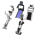 Modern Home Gym Sports Equipment With Treadmill Exercise Bike And Elliptical Trainer
